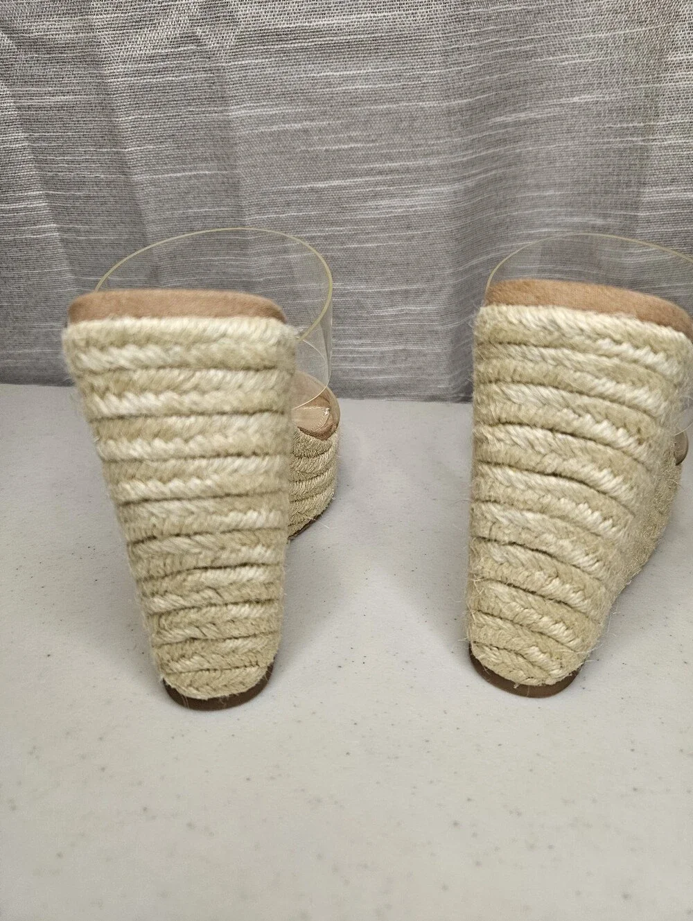 Steve Madden Sunrise clear wedged sandals New 5.5